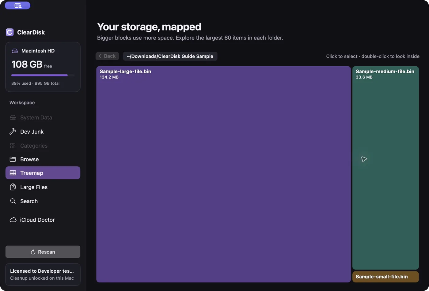 ClearDisk: Read the storage map